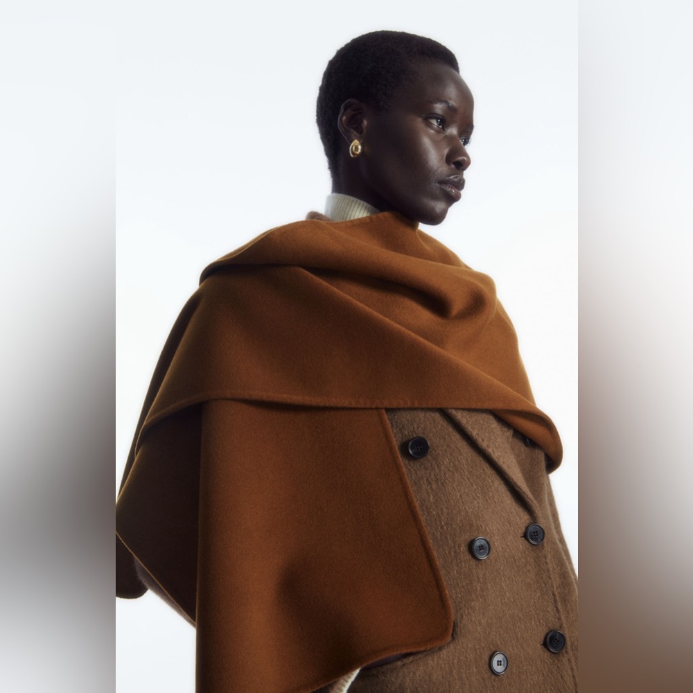 Brand New COS oversized double-faced wool scarf